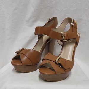 Aldo Brown Strappy Platform Sandals, Size 10